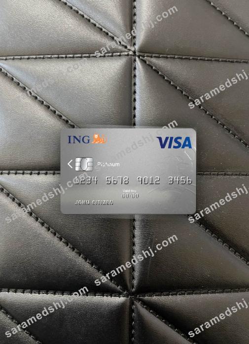Netherlands ING bank visa card platinum photolook front